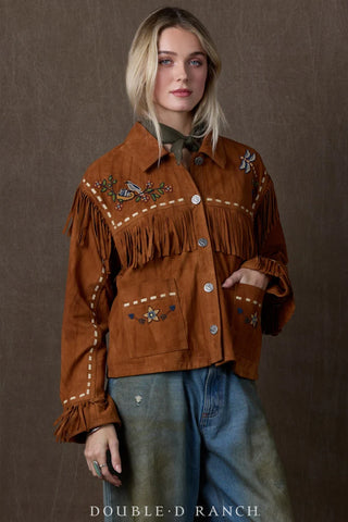 Sacred Critters Embellished Suede Jacket