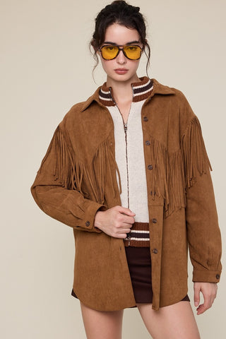 The New West Ultra Suede Fringe Jacket