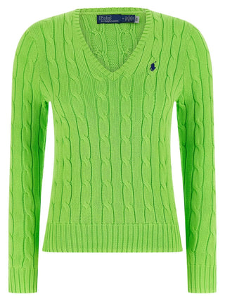 Polo Ralph Lauren Kimberly Vneck Cable Pullover