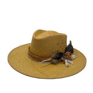 Lovely Bird Embellished Panama Hat