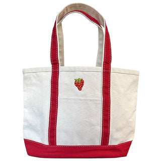 Strawberry Red Mini Canvas Tote