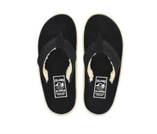 Island Slipper Shearling Lined Suede Flip Flop