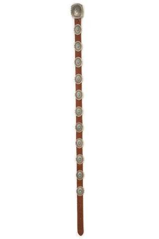 Silver And Turquoise Small Concho Belt