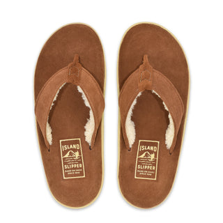 Island Slipper Shearling Lined Suede Flip Flop