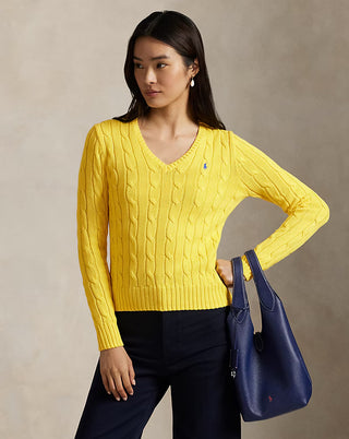 Polo Ralph Lauren Kimberly Vneck Cable Pullover