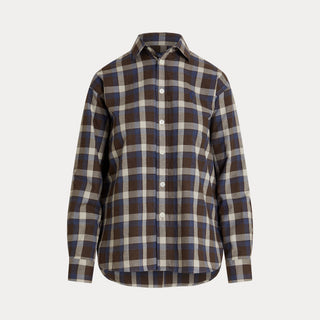 Cotton Twil Collared Shirt Plaid