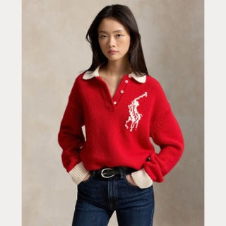 Wool Polo Collar Sweater